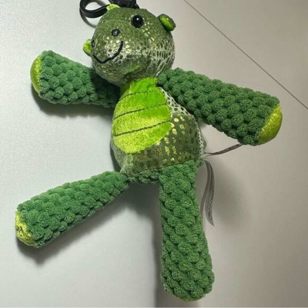 Scentsy Buddy 8” Scout The Dragon Green Stuffed Animal Plush Keychain Clip